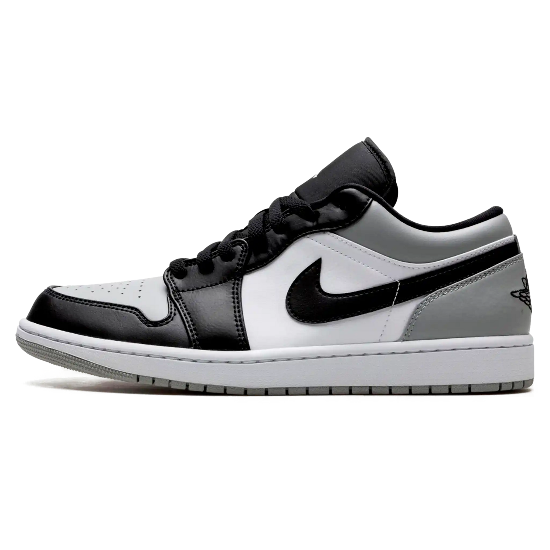 Tênis Air jordan 1 Low Masculino "Shadow Toe" Cinza / Preto - 553558-052
