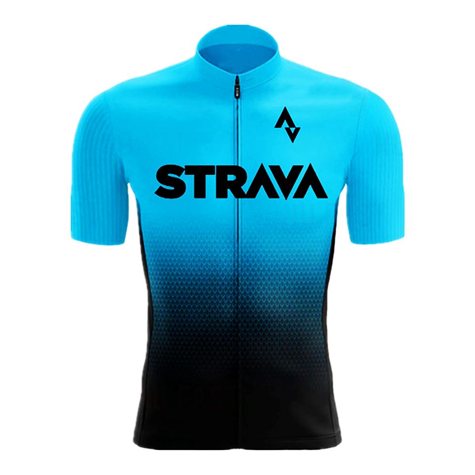 Camisa de Ciclismo Strava Ciclismo (Camisa 1) Lojas Quinho P Azul 