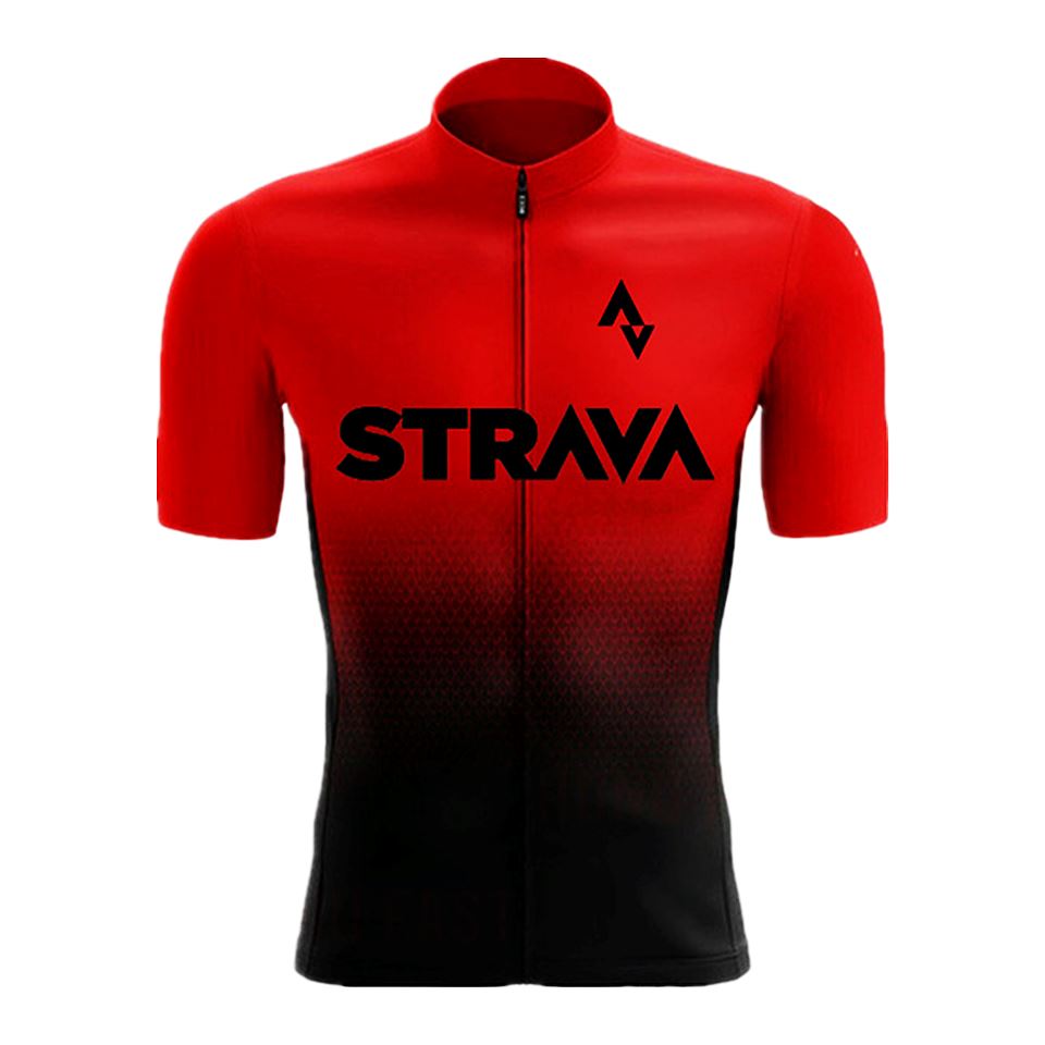 Camisa de Ciclismo Strava Ciclismo (Camisa 1) Lojas Quinho P Vermelho 