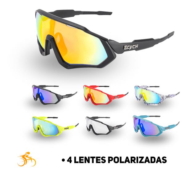 Kit Óculos Polarizado Cycle 4 Lentes Ciclismo (Óculos 4) Lojas Quinho 