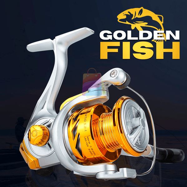 Molinete Profissional de Pesca com 12Kg Drag | Golden Fish UNISEX - ACESSORIO - MOLINETE AMARELO 5 Lojas Quinho