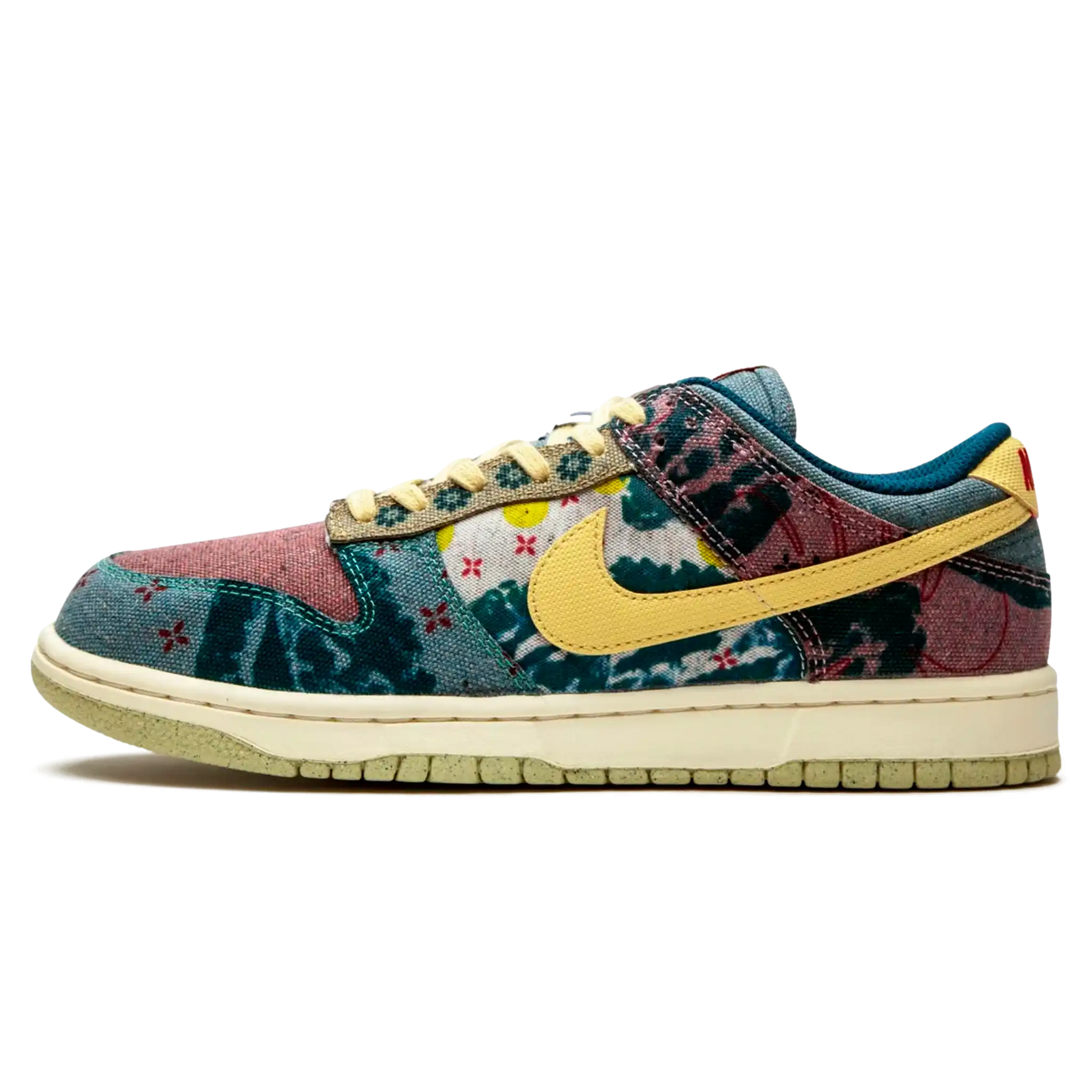 Tênis Nike Dunk Low "Community Garden" Verde / Bordô - CZ9747-900
