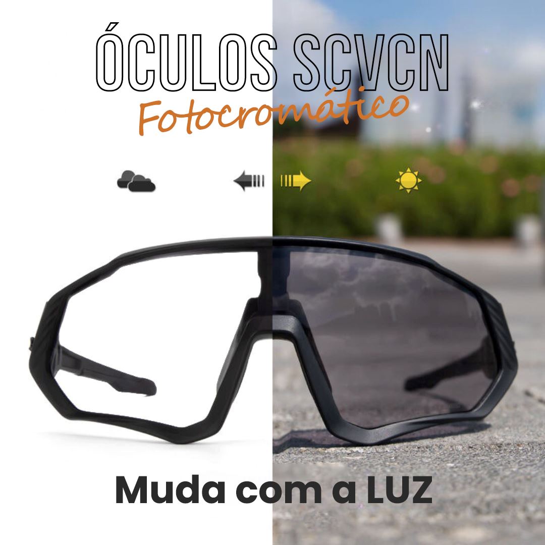 Óculos Fotocromático SCVCN UV400 Ciclismo (Óculos 2) Lojas Quinho