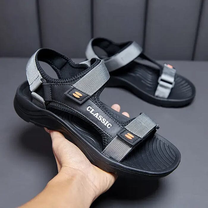 Sandália Ortopédica Masculina Estilosa Corrida e Caminhada (Sandália Masculina 3) Lojas Quinho Cinza 38