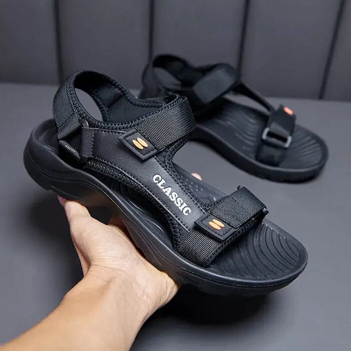 Sandália Ortopédica Masculina Estilosa Corrida e Caminhada (Sandália Masculina 3) Lojas Quinho Preto 38