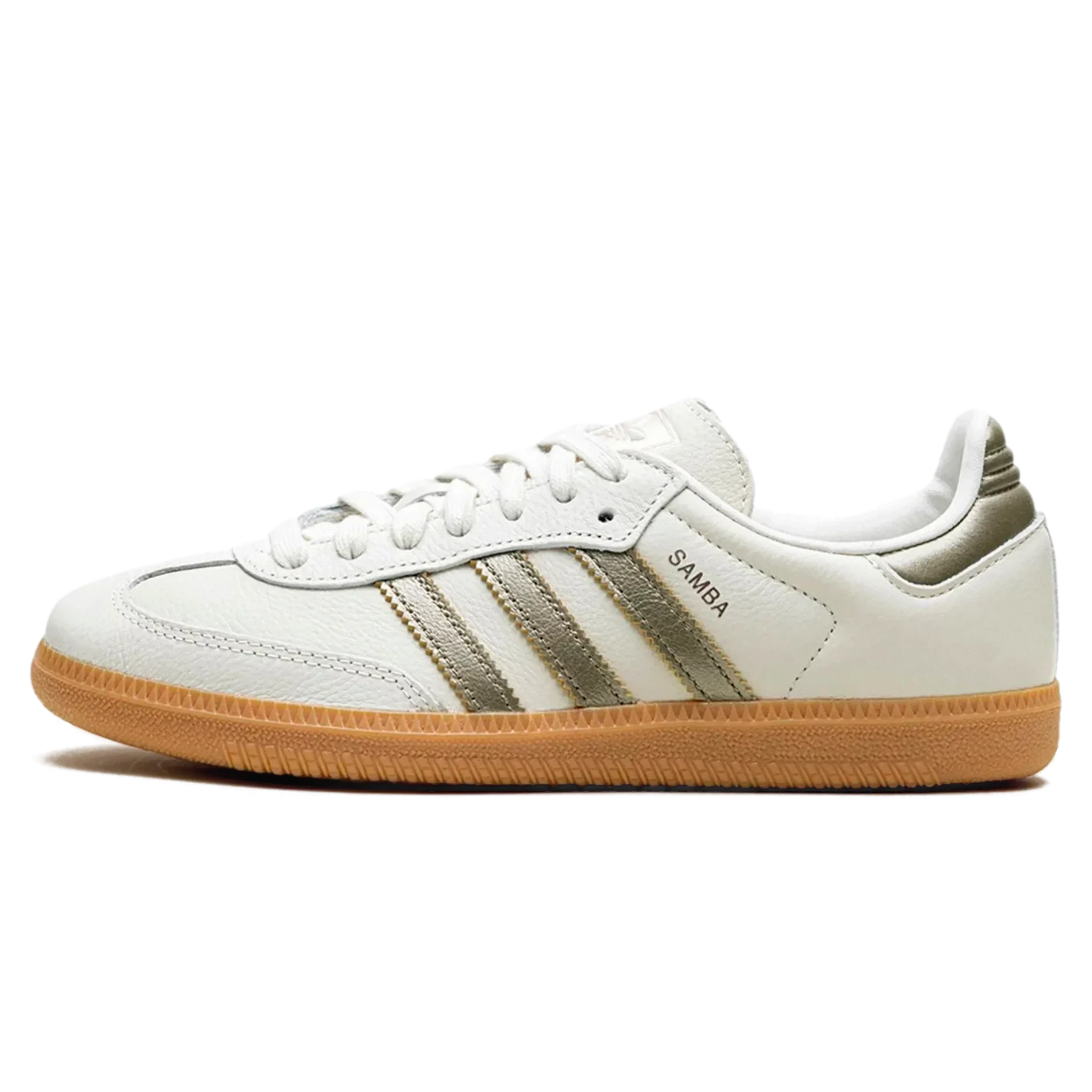 Tênis Adidas Samba OG Feminino "Cyber Mettalic" Branco - IG1964 Adidas Samba Bernholz