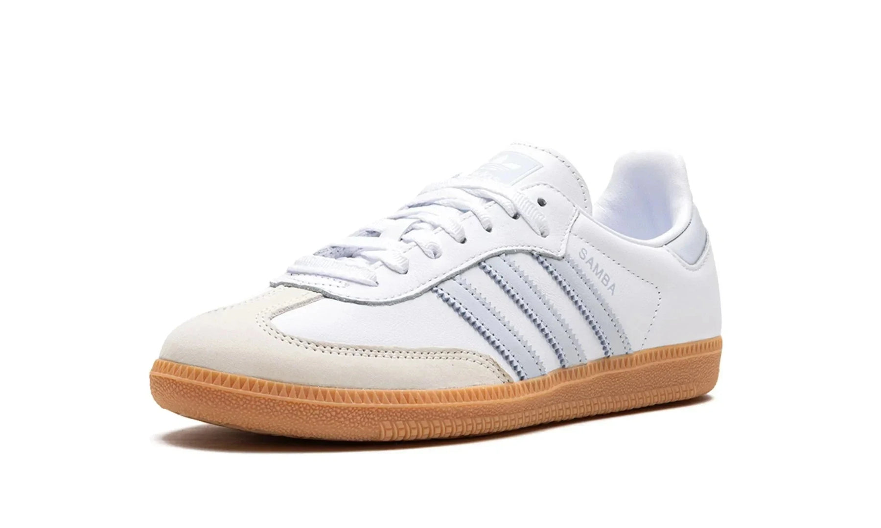 Tênis Adidas Samba OG Feminino "White Halo Blue" Branco / Azul - IE0877 Adidas Samba Bernholz