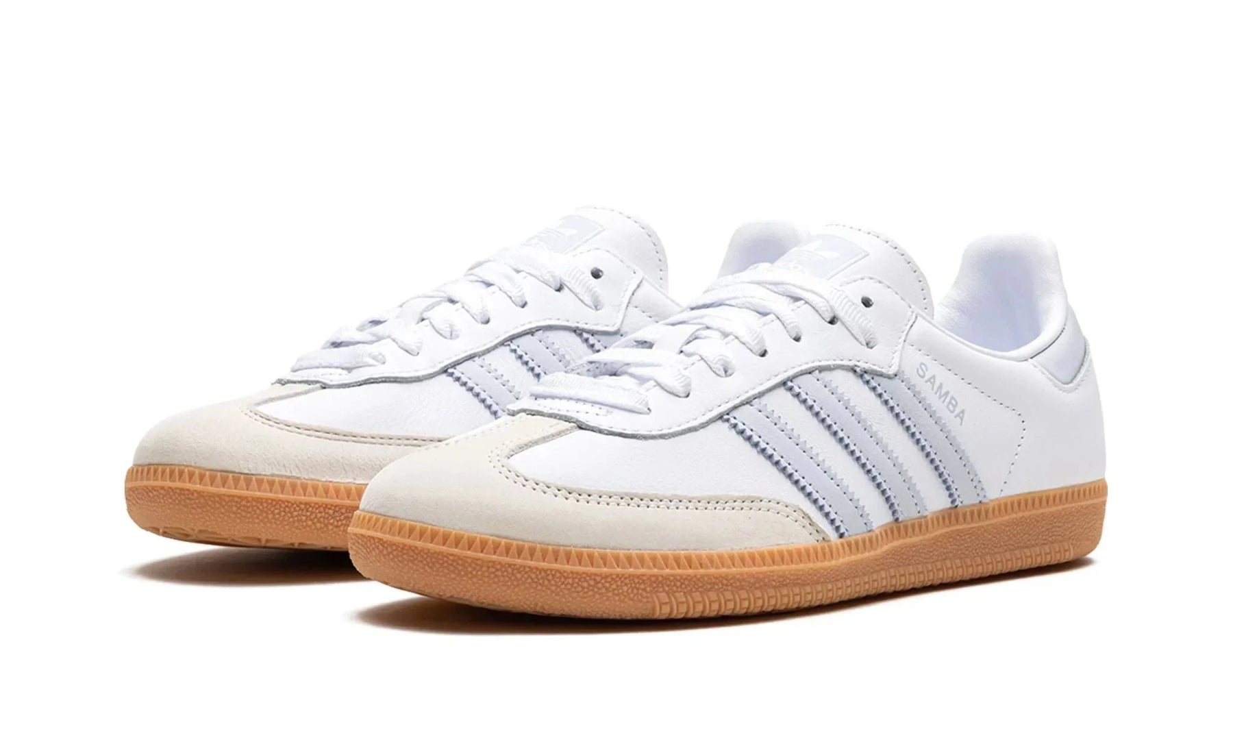 Tênis Adidas Samba OG Feminino "White Halo Blue" Branco / Azul - IE0877 Adidas Samba Bernholz