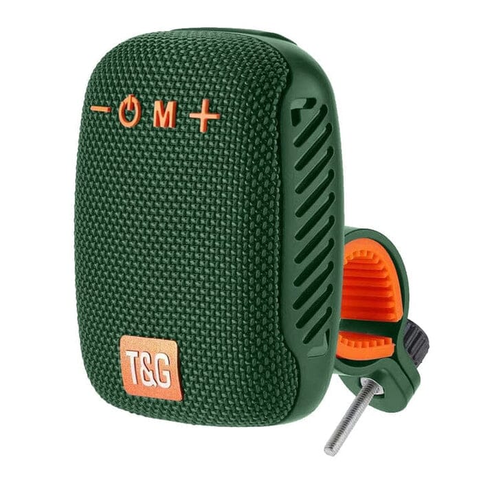 Caixa de Som com Suporte T&G | Bluetooth e FM Ciclismo (Caixa de som 1) Lojas Quinho Verde Exército 
