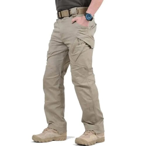Calça Tática Ultra Resistente Impermeável Camping & Trilha (Calça Tática 1) Lojas Quinho Bege P (38 até 40)