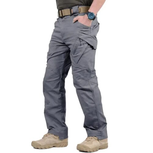 Calça Tática Ultra Resistente Impermeável Camping & Trilha (Calça Tática 1) Lojas Quinho Cinza P (38 até 40)