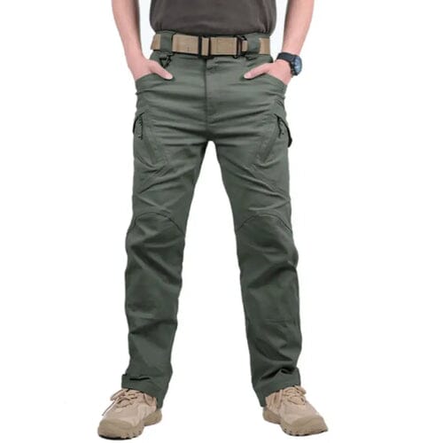 Calça Tática Ultra Resistente Impermeável Camping & Trilha (Calça Tática 1) Lojas Quinho Verde Militar P (38 até 40) 