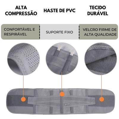 Cinta Modeladora Abdominal Masculina de Compressão com Suporte para Coluna Saúde & Bem-Estar (Cinta Modeladora 2) Lojas Quinho
