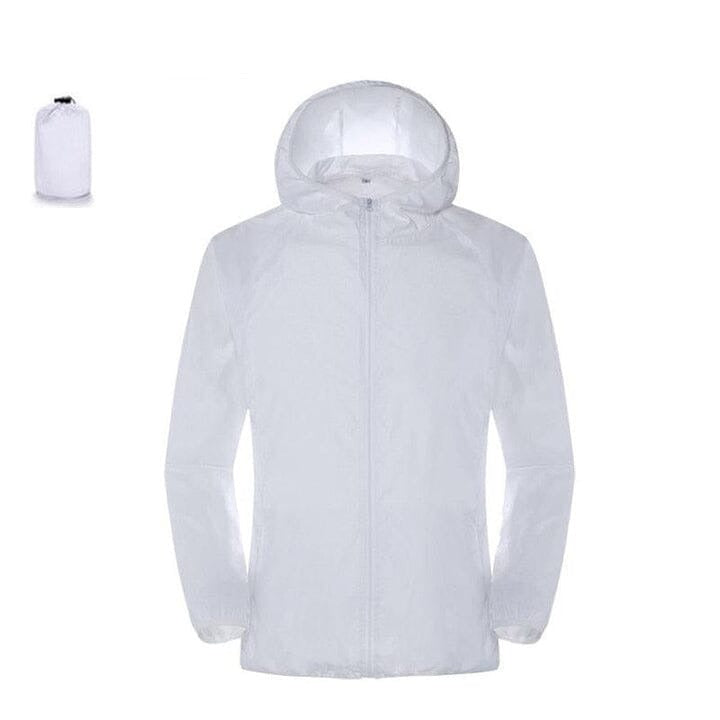 Jaqueta Impermeável UV400 Ciclismo (Jaqueta Impermeável) Lojas Quinho Branco P 