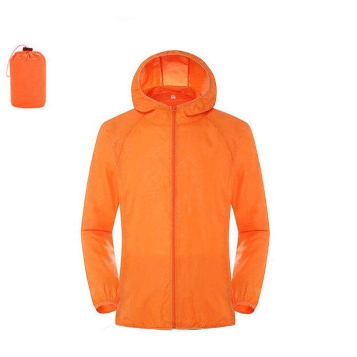 Jaqueta Impermeável UV400 Ciclismo (Jaqueta Impermeável) Lojas Quinho Laranja P