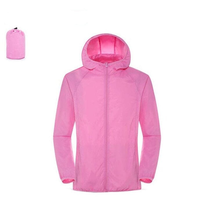Jaqueta Impermeável UV400 Ciclismo (Jaqueta Impermeável) Lojas Quinho Rosa Claro P