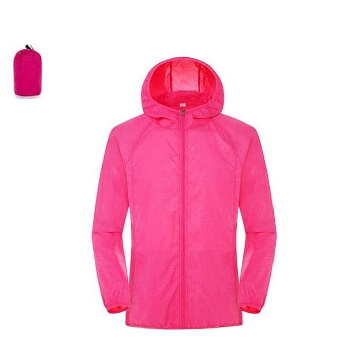 Jaqueta Impermeável UV400 Ciclismo (Jaqueta Impermeável) Lojas Quinho Rosa Escuro P