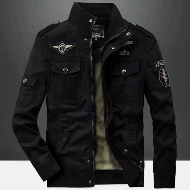 Jaqueta Militar Masculina Army Motociclismo (Jaqueta 1) Lojas Quinho PP Preto