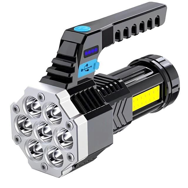 Lanterna Tática Militar Ferramentas (Lanterna 1) Lojas Quinho 7 Leds