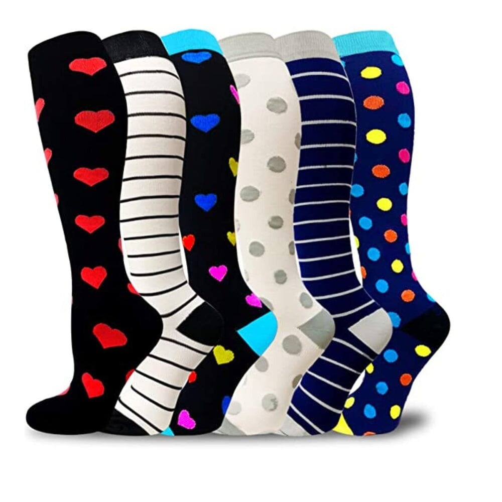 Meias de Compressão ConfortLife 20-30 mmHg (Compre 2 Leve 6 Pares) Saúde & Bem-Estar (Meias de Compressão 1) Lojas Quinho KIT 6 PARES - B P/M (34-39)