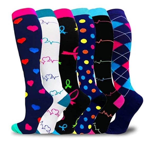 Meias de Compressão ConfortLife 20-30 mmHg (Compre 2 Leve 6 Pares) Saúde & Bem-Estar (Meias de Compressão 1) Lojas Quinho KIT 6 PARES - E P/M (34-39)