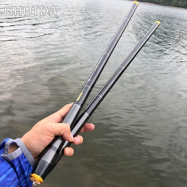 Nova Vara Telescópica de Carbono Premium LIMITED Pesca (Vara 2) Lojas Quinho