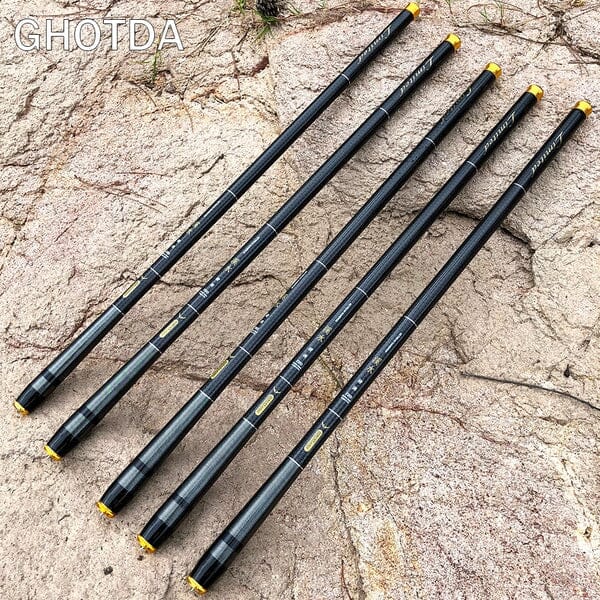 Nova Vara Telescópica de Carbono Premium LIMITED Pesca (Vara 2) Lojas Quinho