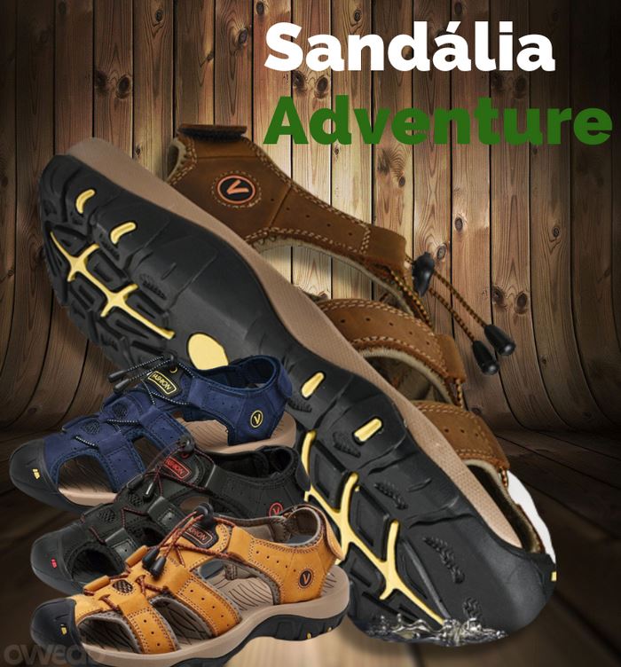 Sandália Adventure Premium Antiderrapante Camping & Trilha (Sandália 1) Lojas Quinho
