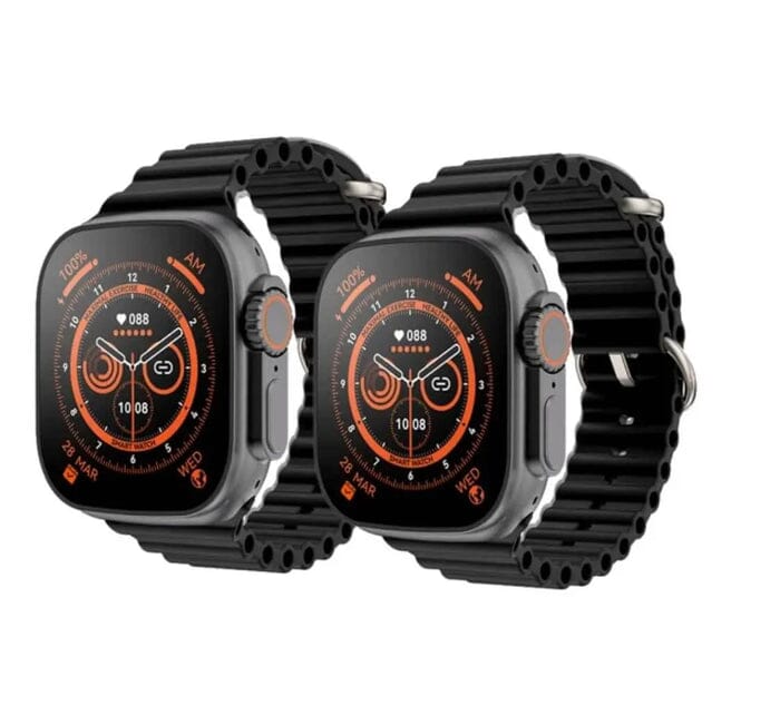 Smartwatch - Iwo 16 Ultra Serie 8 Academia e Fitness (Smartwatch 1) Lojas Quinho Compre 1 Leve 2 Preto e Preto 