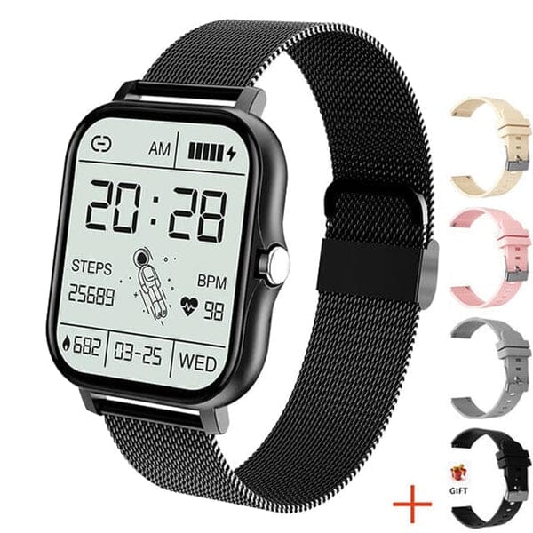SmartWatch Multifuncional Premium e 4 Pulseiras Extras Academia e Fitness (Smartwatch 2) Lojas Quinho Preto + 4 Pulseiras de Brinde