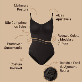 Body Modelador - Shaper Up - Compre 1 Leve 2 + Brinde Calcinha Modeladora