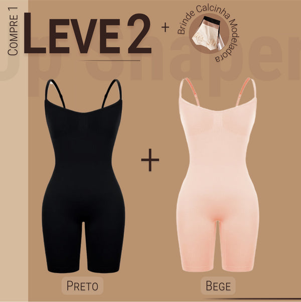 Body Modelador - Shaper Up - Compre 1 Leve 2 + Brinde Calcinha Modeladora