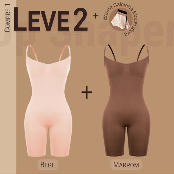 Body Modelador - Shaper Up - Compre 1 Leve 2 + Brinde Calcinha Modeladora