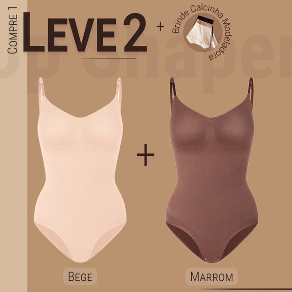 Body Modelador - Shaper Up - Compre 1 Leve 2 + Brinde Calcinha Modeladora