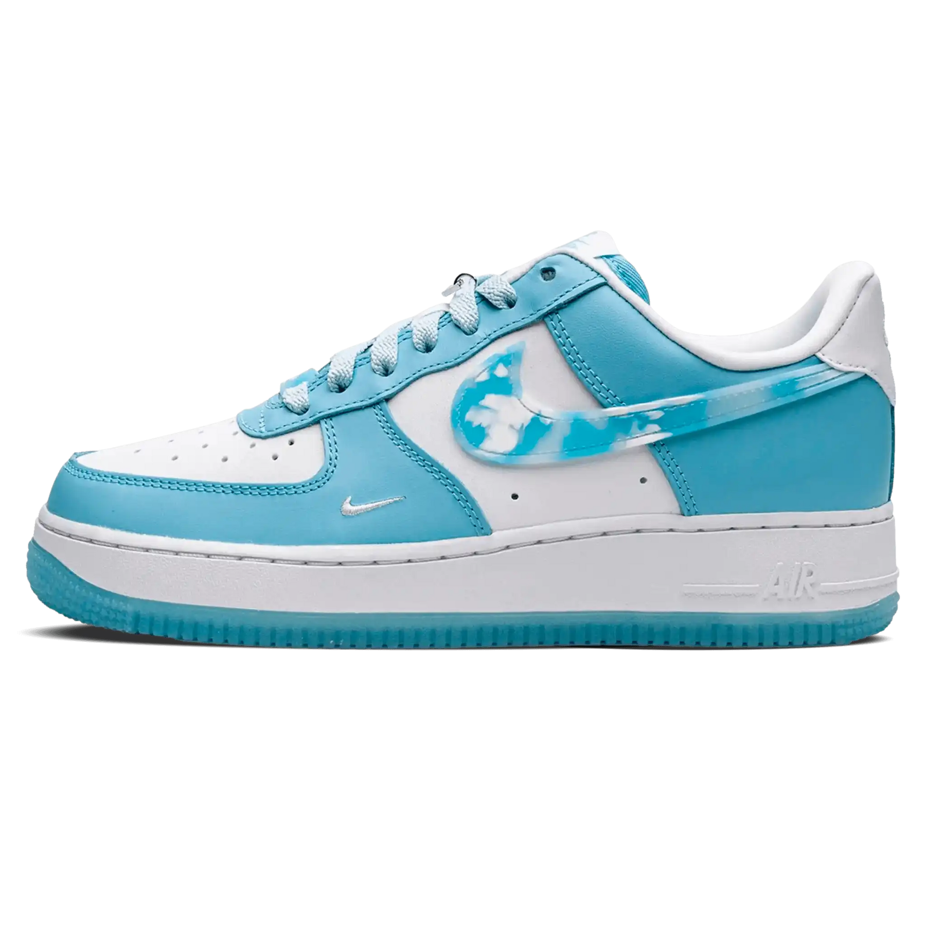 Tênis Air Force 1 Feminino "Nail Art" Azul / Branco - DX2937-100