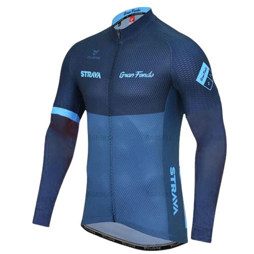 Blusa de Ciclismo Strava Anti-UV UNISSEX - ROUPAS - BLUSA CICLISMO 1 Lojas Quinho Azul P 