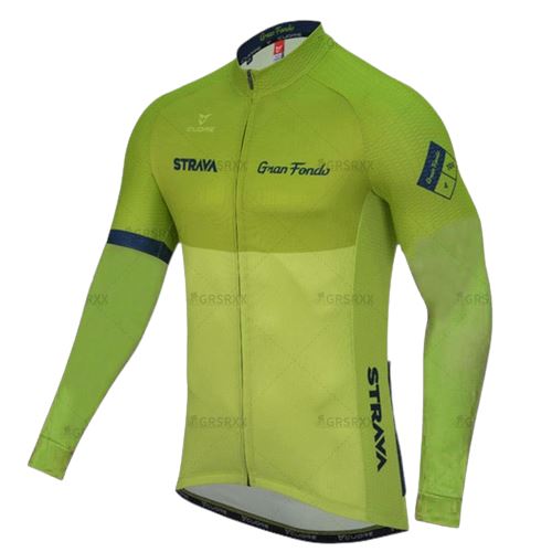 Blusa de Ciclismo Strava Anti-UV UNISSEX - ROUPAS - BLUSA CICLISMO 1 Lojas Quinho Verde P 