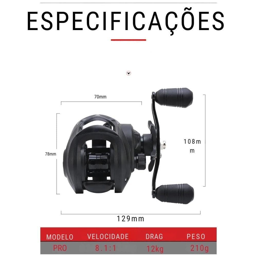 Carretilha Tamba Pro [COMPRE 1 LEVE 2] UNISSEX - PESCA - CARRETILHA 2 Lojas Quinho 