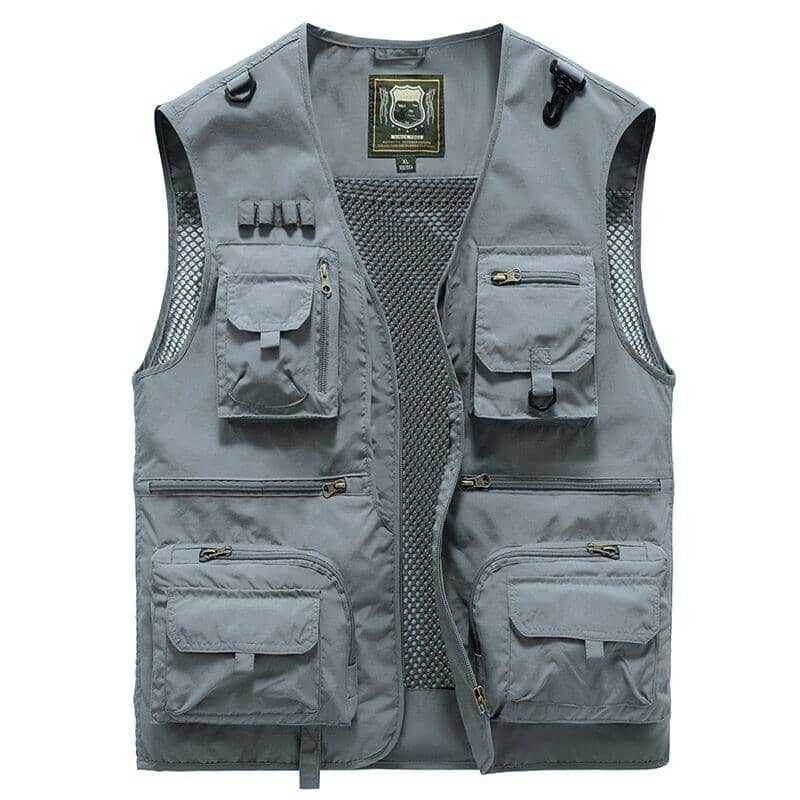 Colete de Pesca Tactical UNISEX - ACESSORIO - COLETE PESCA 1 Lojas Quinho Cinza P 