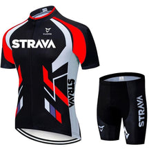 Conjunto de Ciclismo Strava Premium MASCULINO - ROUPAS - CONJUNTO CICLISMO 1 Lojas Quinho Vermelho c/ Bermuda P 