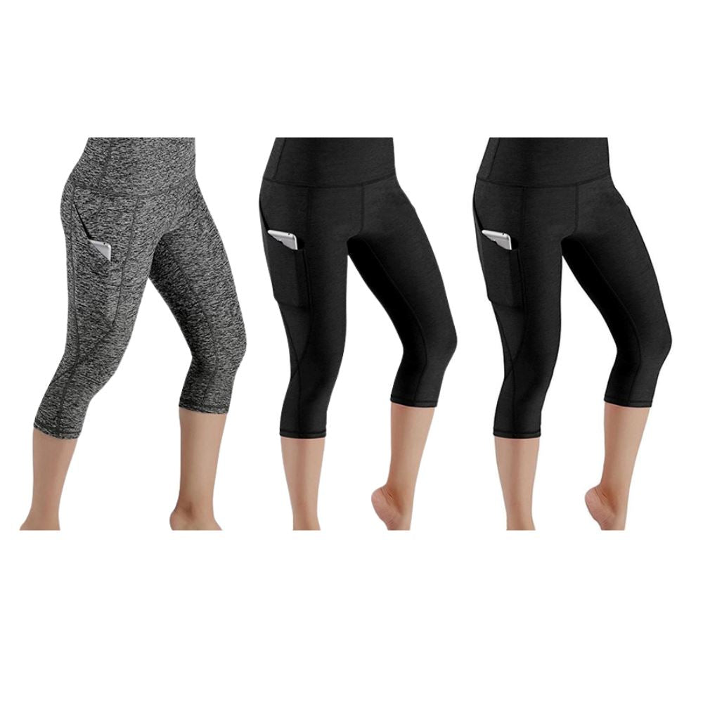 Legging Cintura Alta Skinny [Pague 2 Leve 3] MULHERES - ROUPAS - LEGGING 1 Lojas Quinho Preto/Preto/Cinza P 