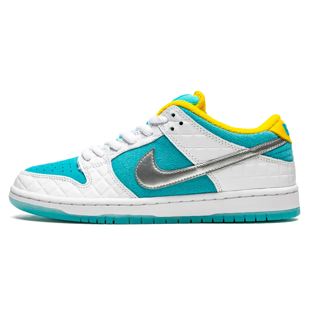 Tênis Nike Dunk Low SB x FTC "Lagoon Pulse" Branco / Azul - DH7687-400