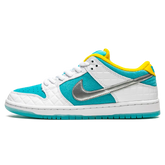 Tênis Nike Dunk Low SB x FTC "Lagoon Pulse" Branco / Azul - DH7687-400