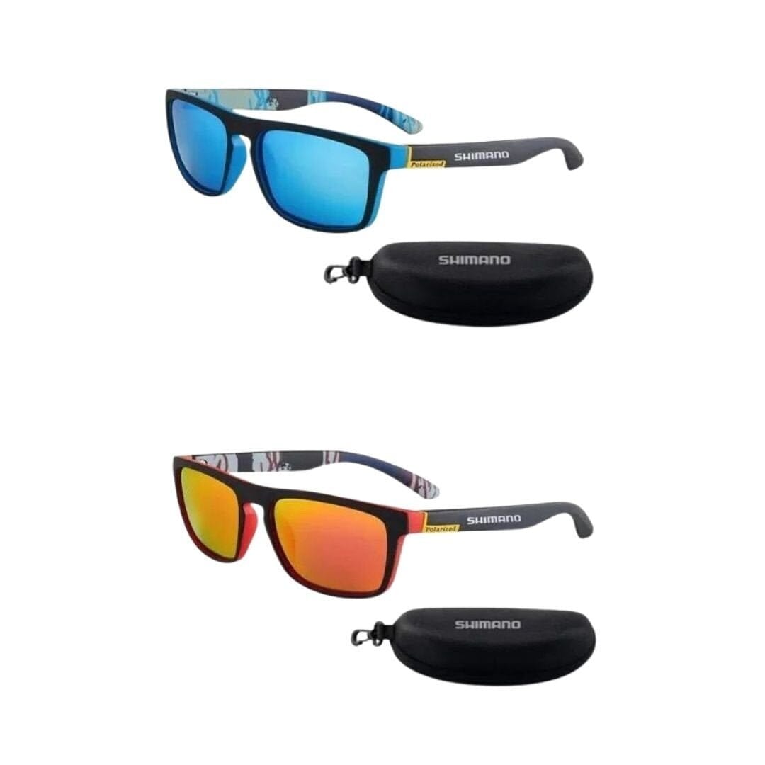 Óculos Shimano Polarizado [Compre 1 Leve 2] UNISSEX - ACESSORIOS - OCULOS 3 Lojas Quinho Azul + Laranja 