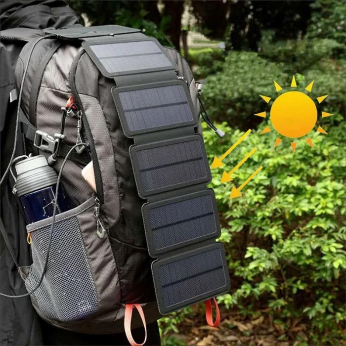 Painel Solar Carregador Portátil Dobrável para Celular e Dispositivos USB Camping & Trilha ( Painel Solar 1) Lojas Quinho 
