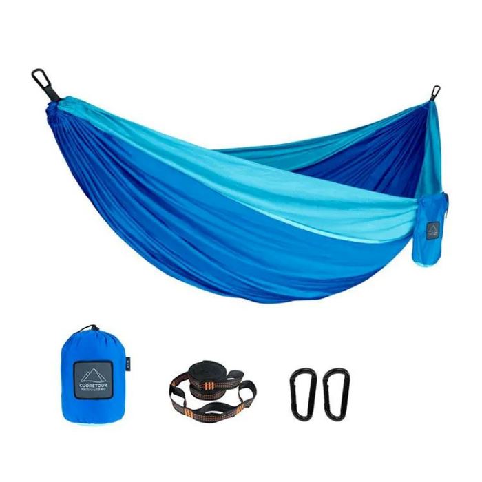 Rede de Camping para Descansar Portátil Camping & Trilha ( Rede de Descanso 1) Lojas Quinho Azul - 1 Pessoa 