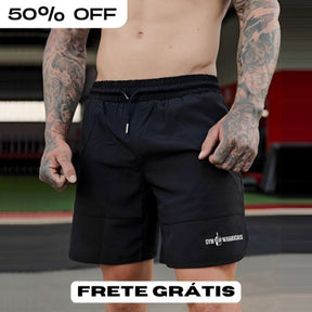 Short Masculino Gym Warriors [LEVE 2 PAGUE 1] MASCULINO - ROUPAS - SHORT GYM 3 Lojas Quinho Preto Preto P