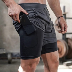 Shorts Dupla Camada Masculino para Academia Academia e Fitness (Short 1) Lojas Quinho 