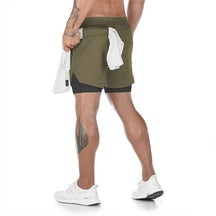 Shorts Dupla Camada Masculino para Academia Academia e Fitness (Short 1) Lojas Quinho M Verde 