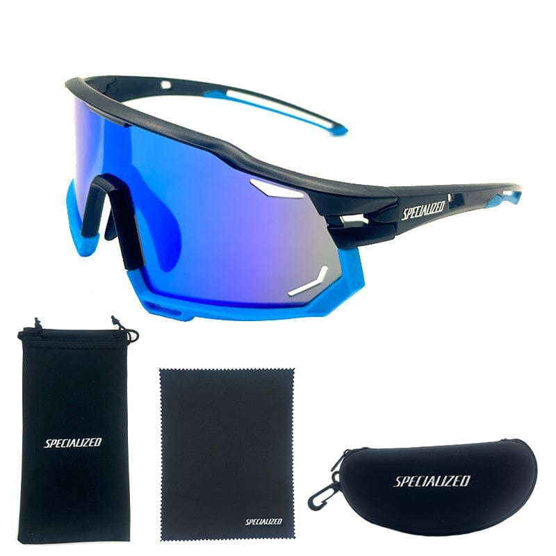 Óculos Polarizado Specialized Ciclismo (Óculos 1) Lojas Quinho Preto e Azul 